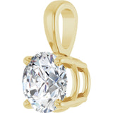 14K Yellow Gold 1 CT Lab-Grown Diamond Pendant