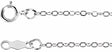 14K White Gold 1.3 mm Flat Cable 20" Chain
