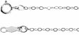 14K White Gold 1 mm Flat Cable 24" Chain