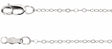 14K White Gold 1 mm Flat Cable 18" Chain