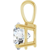 14K Yellow Gold 2 CT Lab-Grown Diamond Pendant