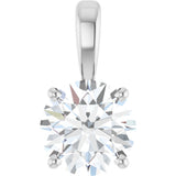 14K White 1 1/4 CT Lab-Grown Diamond Pendant