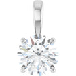 14K White Gold 1 1/4 CT Lab-Grown Diamond Pendant