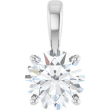 14K White Gold 1 1/4 CT Lab-Grown Diamond Pendant