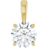 14K Yellow Gold 1 1/4 CT Lab-Grown Diamond Pendant