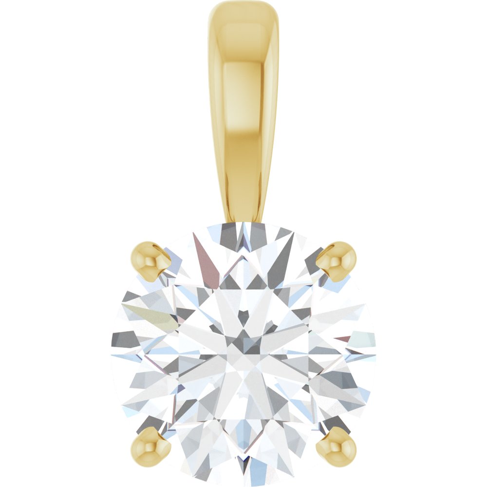 14K Yellow Gold 1 1/4 CT Lab-Grown Diamond Pendant