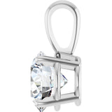 14K White 1 1/4 CT Lab-Grown Diamond Pendant