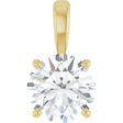 14K Yellow Gold 2 CT Lab-Grown Diamond Pendant