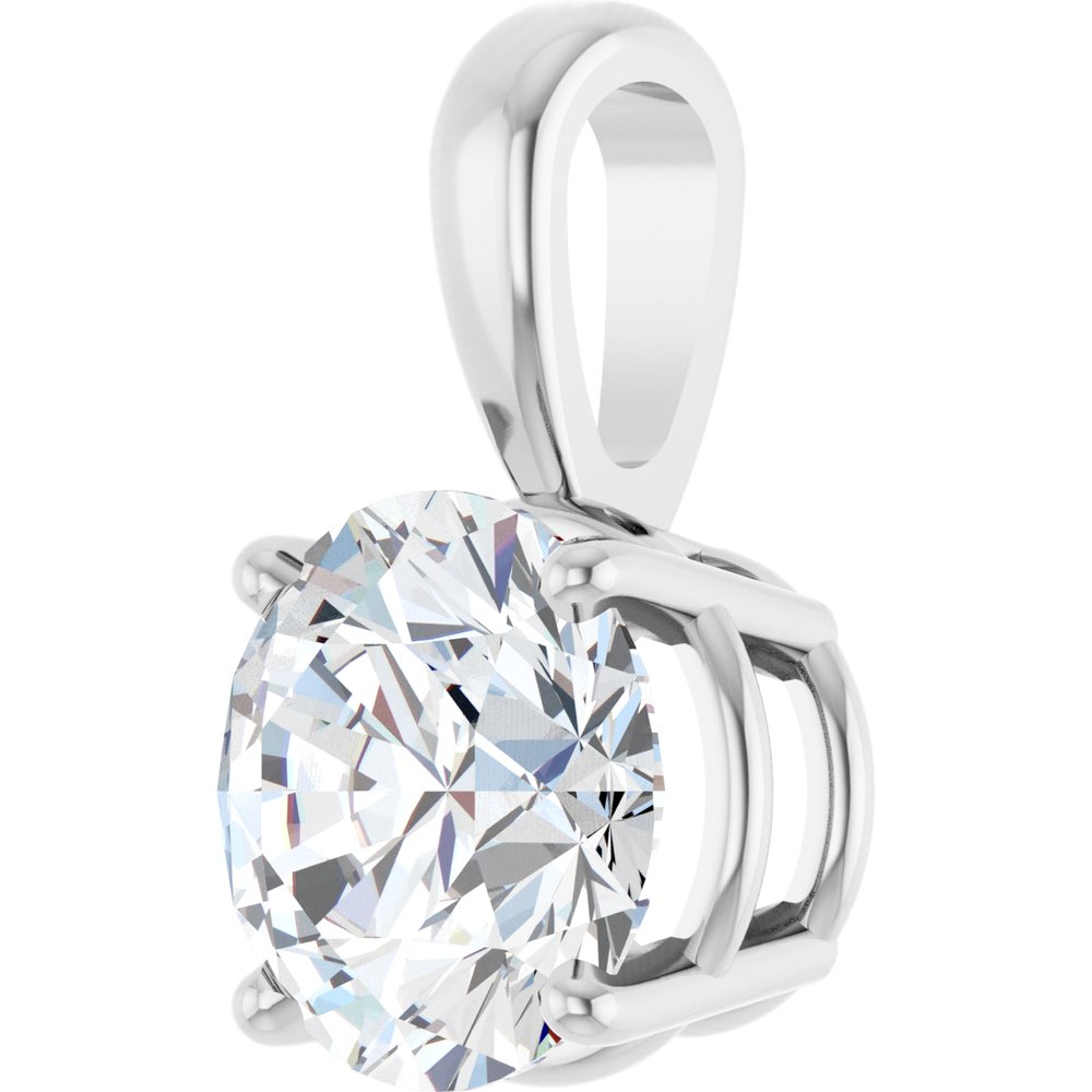 Sterling Silver 1 1/2 CT Lab-Grown Diamond Pendant