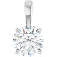14K White Gold 1 1/2 CT Lab-Grown Diamond Pendant
