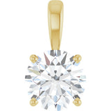 14K Yellow Gold 1 1/2 CT Lab-Grown Diamond Pendant