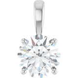 Sterling Silver 1 1/2 CT Lab-Grown Diamond Pendant