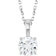 14K White Gold 3/4 CT Lab-Grown Diamond 18" Necklace