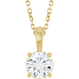 14K Yellow Gold 3/4 CT Lab-Grown Diamond 18" Necklace