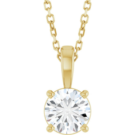 14K Yellow Gold 3/4 CT Lab-Grown Diamond 18" Necklace