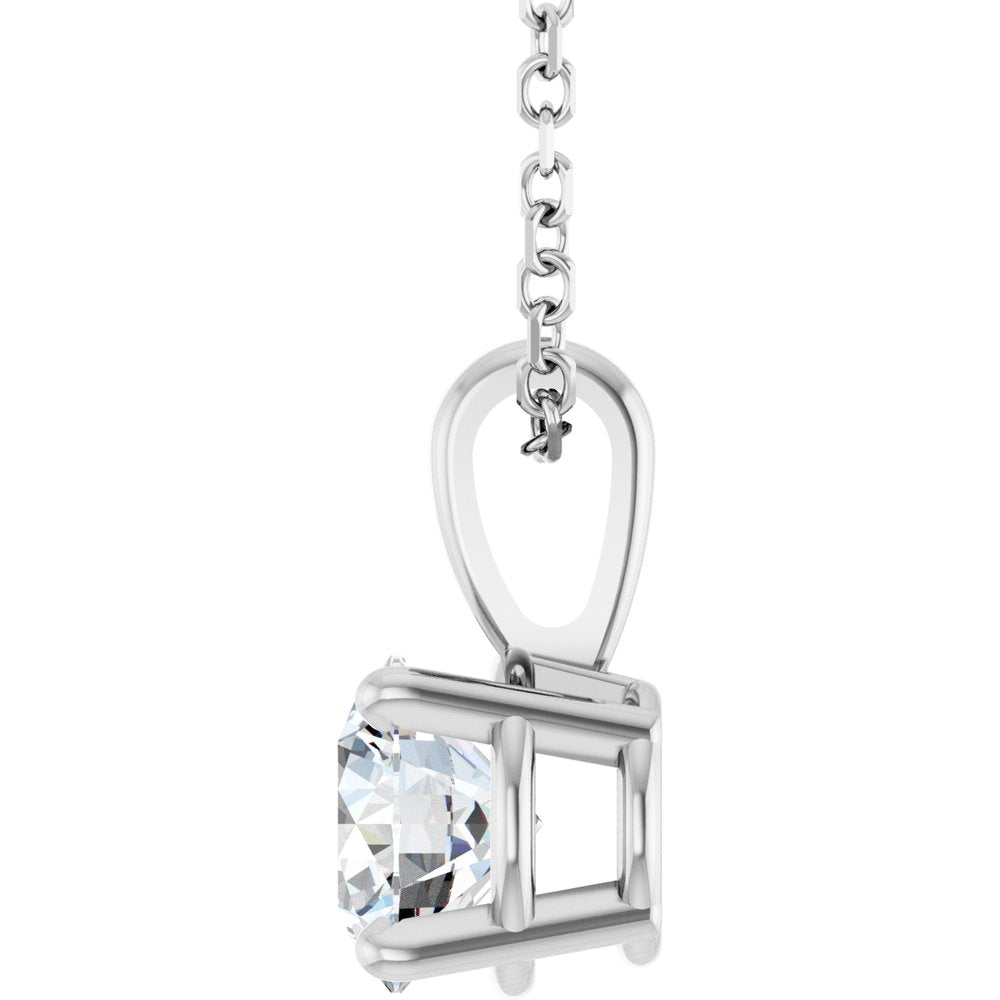 14K White Gold 3/4 CT Lab-Grown Diamond 18" Necklace