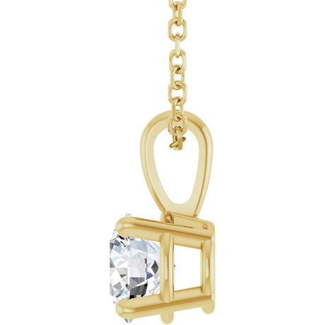 14K Yellow Gold 3/4 CT Lab-Grown Diamond 18" Necklace
