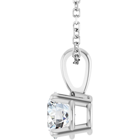 14K White Gold 3/4 CT Lab-Grown Diamond 18" Necklace