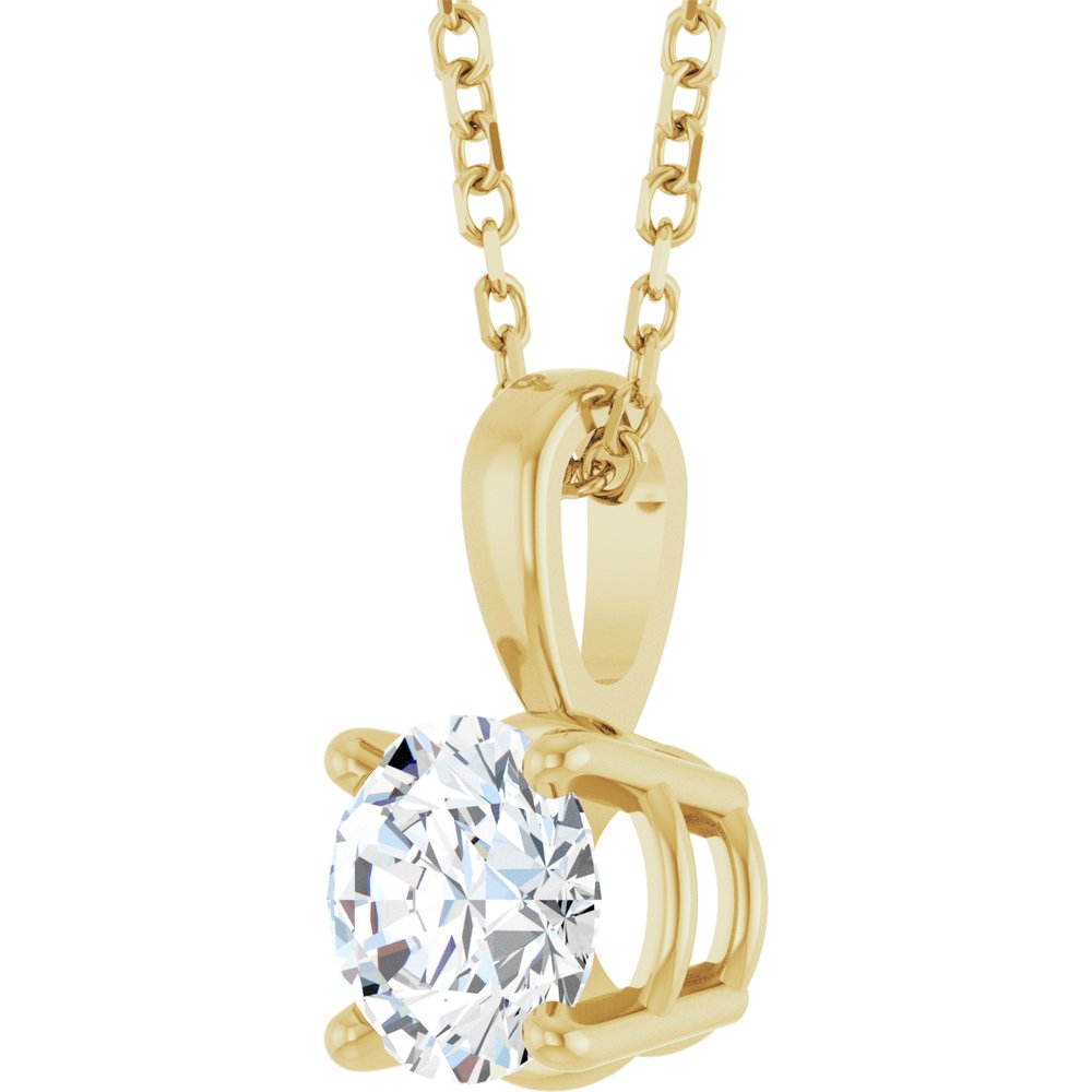 14K Yellow Gold 3/4 CT Lab-Grown Diamond 18" Necklace