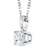 Sterling Silver 1/2 CT Lab-Grown Diamond 18" Necklace