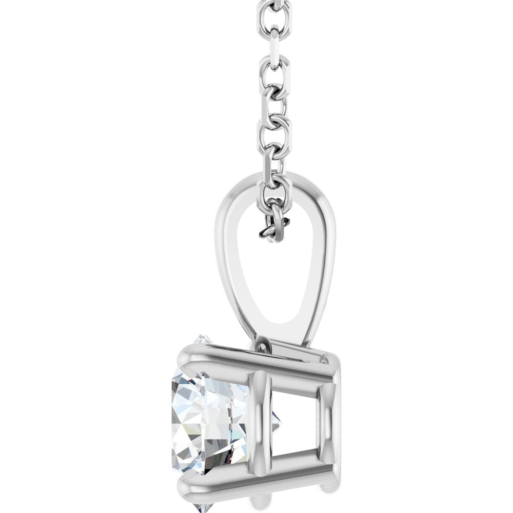 Sterling Silver 1/2 CT Lab-Grown Diamond 18" Necklace