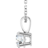 Sterling Silver 1/2 CT Lab-Grown Diamond 18" Necklace