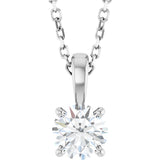 14K White 1/2 CTW Natural Diamond 18" Necklace