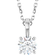 Sterling Silver 1/2 CT Lab-Grown Diamond 18" Necklace