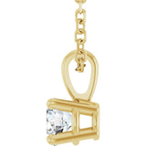 14K Yellow Gold 1/4 CT Lab-Grown Diamond 18" Necklace