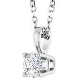 14K White Gold 1/4 CT Lab-Grown Diamond 18" Necklace