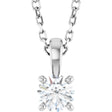 14K White Gold 1/4 CT Lab-Grown Diamond 18" Necklace