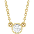 14K Yellow 1/6 CT Lab-Grown Diamond Solitaire 18" Necklace 