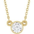 14K Yellow 1/3 CT Lab-Grown Diamond Solitaire 18" Necklace 