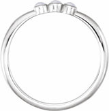 Sterling Silver Natural Rainbow Moonstone Stackable Ring