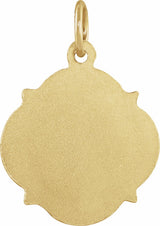 14K Yellow 12 mm Scapular Medal