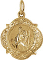 14K Yellow 12 mm Scapular Medal