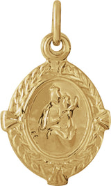 14K Yellow 12x9 mm Scapular Medal