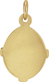 14K Yellow 12x9 mm Scapular Medal