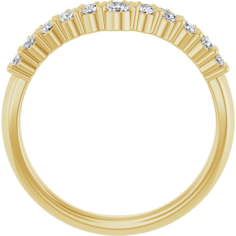 14K Yellow 3/8 CTW Lab-Grown Diamond Contour Band