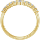 14K Yellow 3/8 CTW Lab-Grown Diamond Contour Band