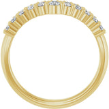 14K Yellow Gold 3/8 CTW Natural Diamond Contour Band
