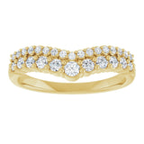 14K Yellow 3/8 CTW Lab-Grown Diamond Contour Band