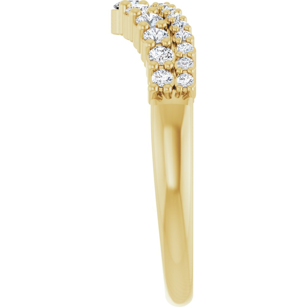 14K Yellow Gold 3/8 CTW Natural Diamond Contour Band