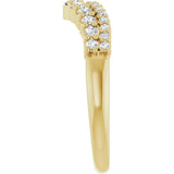 14K Yellow Gold 3/8 CTW Natural Diamond Contour Band