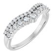 14K White Gold 3/8 CTW Natural Diamond Contour Band