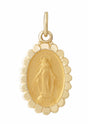 14K Yellow Gold 17x11 mm Oval Miraculous Medal