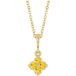 14K Yellow Lab-Grown Yellow Sapphire 16-18" Necklace