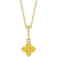 14K Yellow Lab-Grown Yellow Sapphire 16-18" Necklace