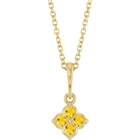 14K Yellow Lab-Grown Yellow Sapphire 16-18" Necklace