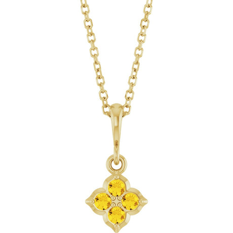 14K Yellow Lab-Grown Yellow Sapphire 16-18" Necklace